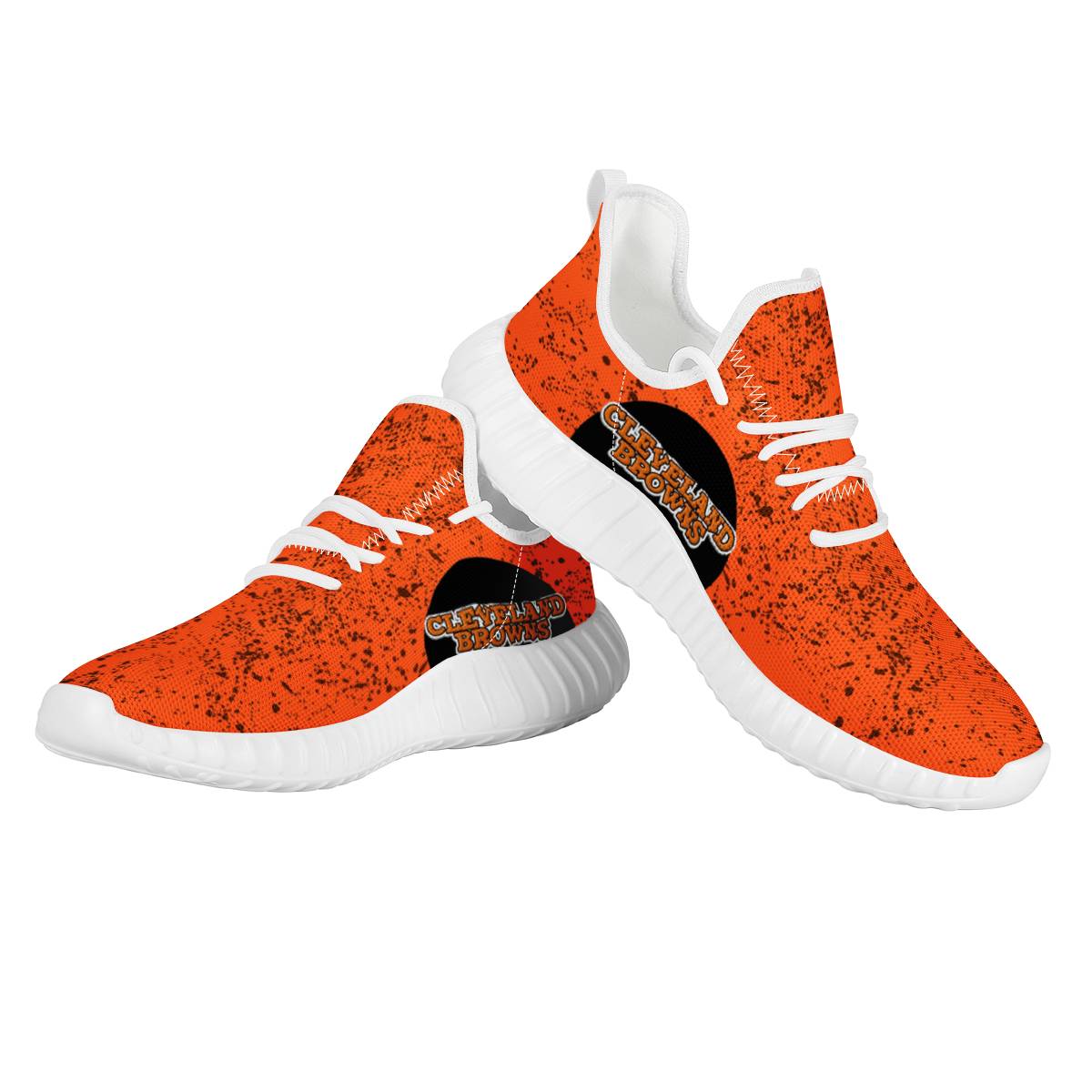 Men's Cleveland Browns Mesh Knit Sneakers/Shoes 002